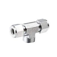 6mm-1/4'' NPT High Pressure Female Branch Tee Stainless Steel 316 Tube Connector Fitting