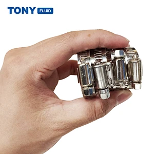 High Pressure Stainless Steel Adjustable Hydraulic Hose Clamp American Worm Type Bolts Clamp