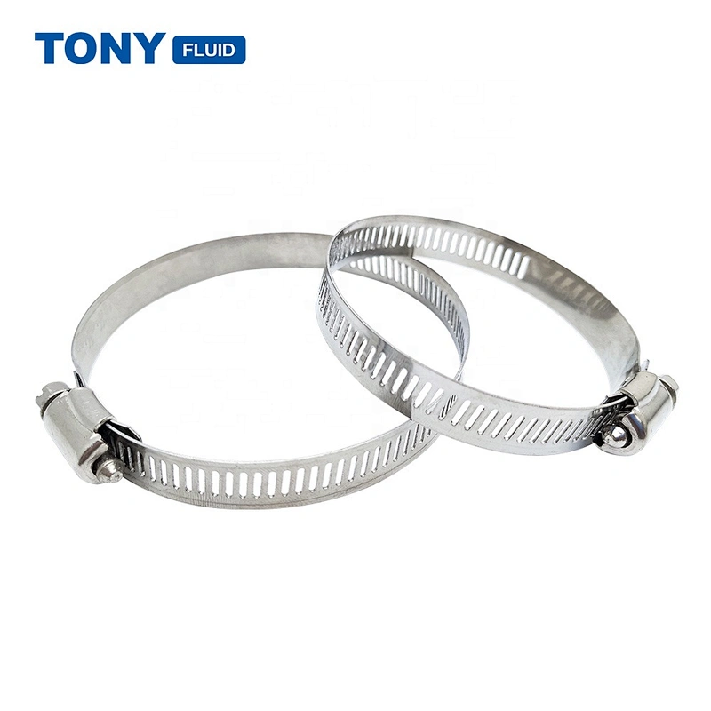 High Pressure Stainless Steel Adjustable Hydraulic Hose Clamp American Worm Type Bolts Clamp