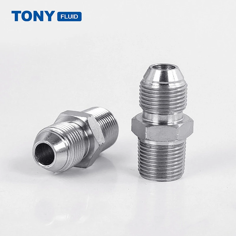Industrial High Temp Oil Pipeline Fitting Stainless Steel Compression Hydraulic Hose Connector Union Pipe Fittings