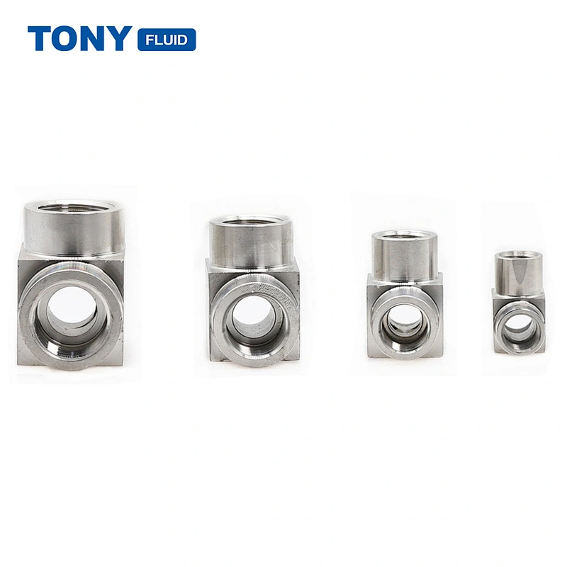 TONY Hydraulic Plumbing Fitting Stainless Steel Female Thread 3 Way Pipe Fitting