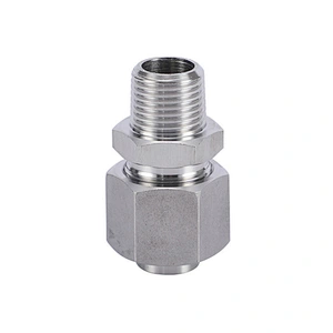 High Pressure 6000 PSI 316 Stainless Steel Single Ferrule Tube Fitting Male Thread Hydraulic Ferrule Fitting