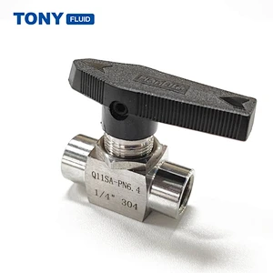 Instrumenation 1PC Stem SS Ball Valve High Pressure 3000PSI Mini Ball Valve