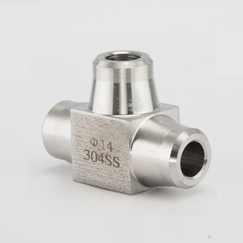 Instrumentation Butt Weld Tee 316 Stainless Steel Tube 6000 PSI Pipe Fitting