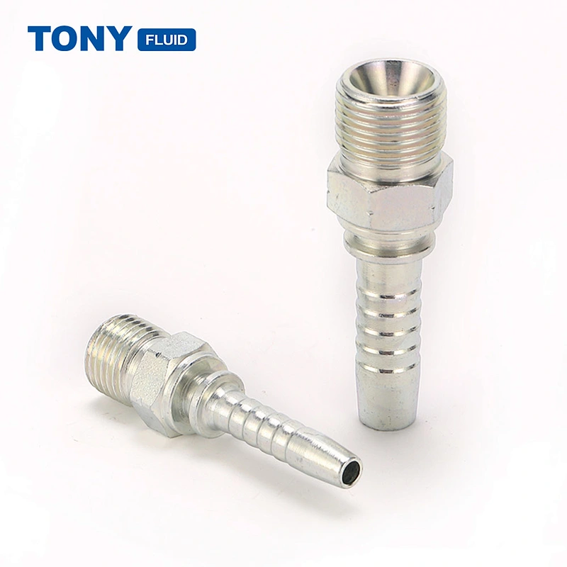 Stainless Steel Hydraulic NPT Male Thread Hose Connector Adapter Compression Hose Pipe Fitting