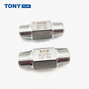 Manufacturer Straight Spring Loaded Male Threaded One Way Check Valve