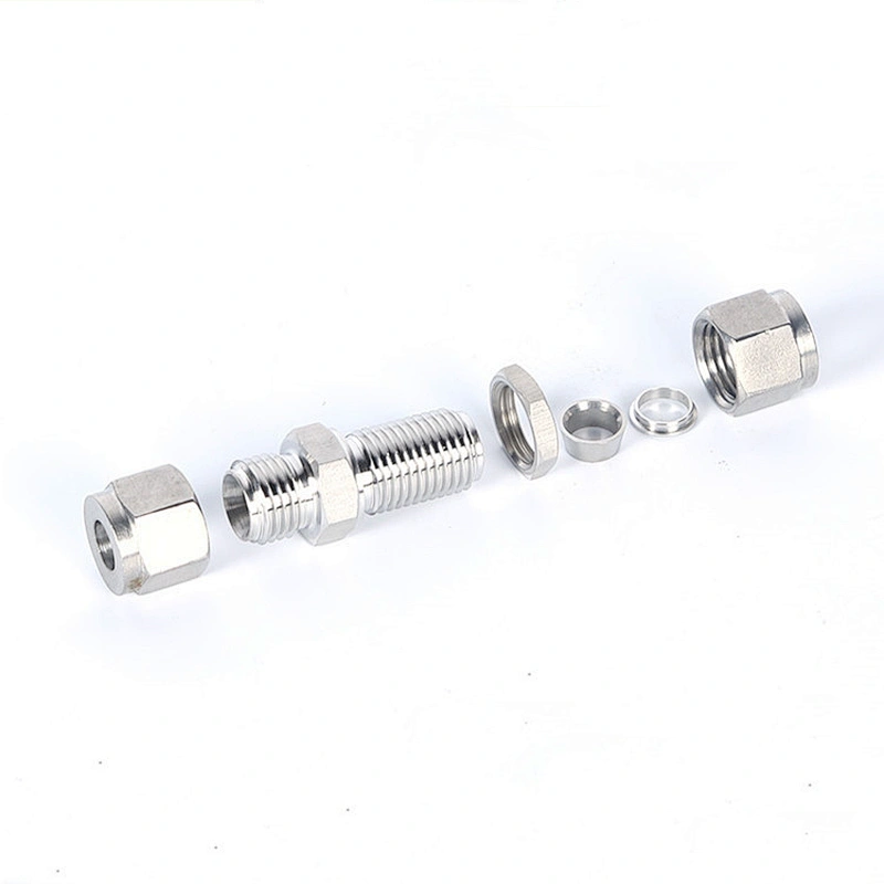 High Pressure Industry Stainless Steel Union Double Ferrule Bulkhead Tube Fitting