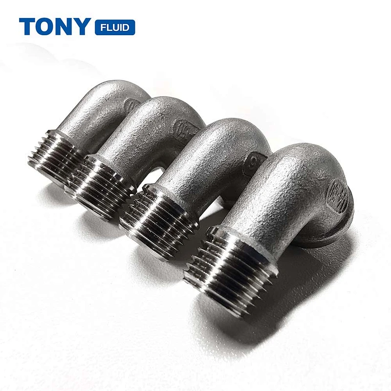 TONY Stainless Steel 316 SS316 Male to Female NPT BSP Elbow Pipe Fitting Hydraulic Threaded Fitting