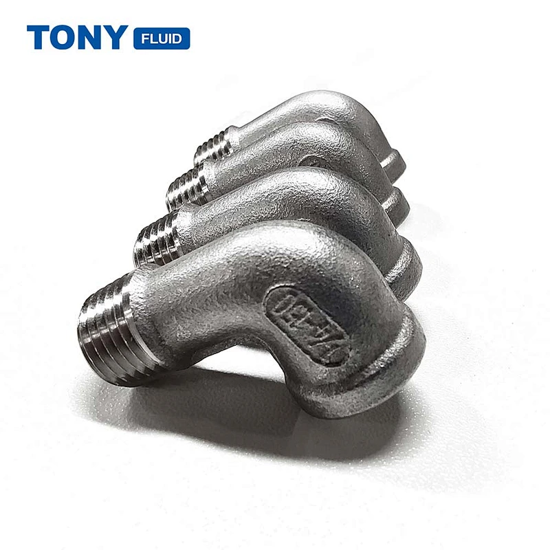 TONY Stainless Steel 316 SS316 Male to Female NPT BSP Elbow Pipe Fitting Hydraulic Threaded Fitting