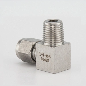 316 Stainless Steel Union Elbow 1/4 inch Tube x 1/4 inch NPT Male 90 Degree Elbow Tube Fitting