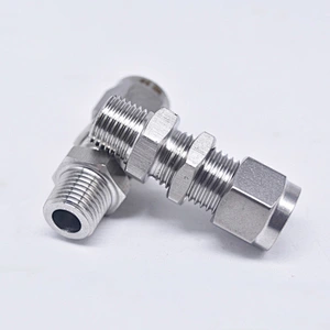 12mm x 1/4 NPT Male Thread Bulkhead Connector High Pressure Stainless Steel Pipe Fitting