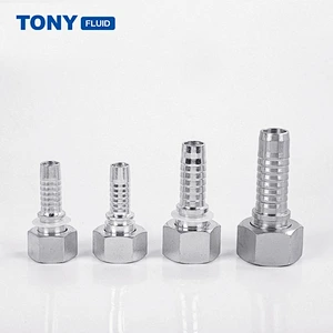High Pressure Hydraulic Pipe Fittings Stainless Steel Steam Oil Compression Hose Adapter Fitting