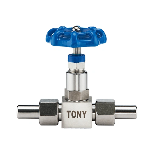 High Pressure 6000 PSI  2 Way Stainless Steel 316/316L Adjustable Ferrule Weld BW Needle Valve with Wheel Handle