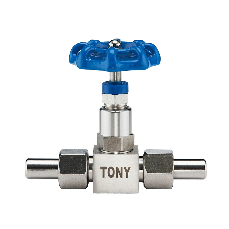 High Pressure 6000 PSI  2 Way Stainless Steel 316/316L Adjustable Ferrule Weld BW Needle Valve with Wheel Handle