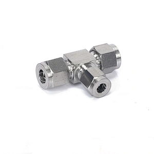 Stainless Steel Tube Fitting Double Ferrule Union Tee Reducer Compression Fitting Connector