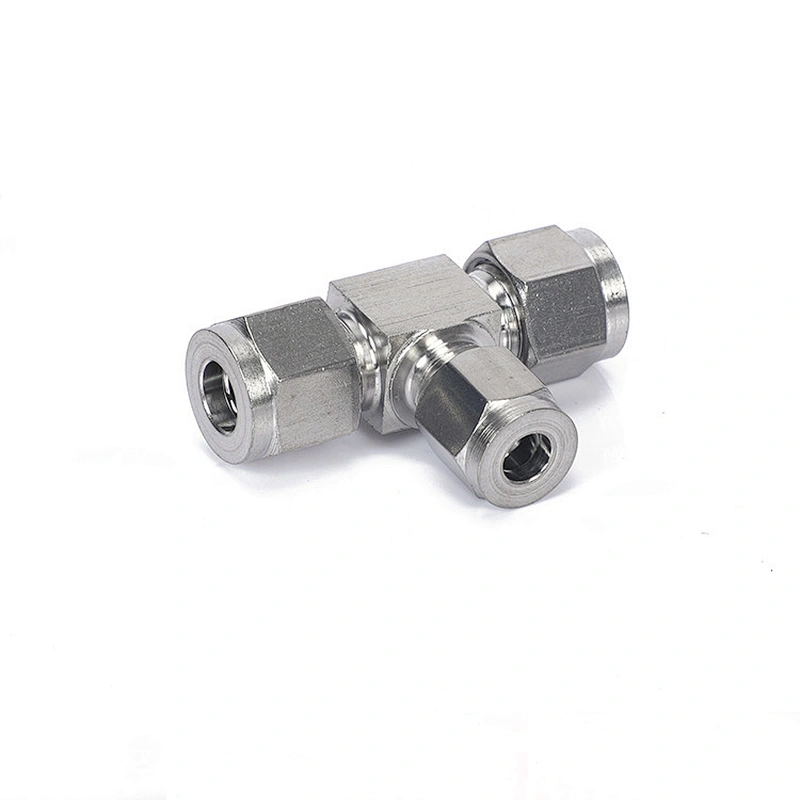 Stainless Steel Tube Fitting Double Ferrule Union Tee Reducer Compression Fitting Connector