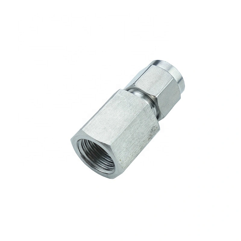 3/8''-3/8'' NPT Stainless Steel Double Ferrule Female Thread Union Connector Compression Tube Fitting