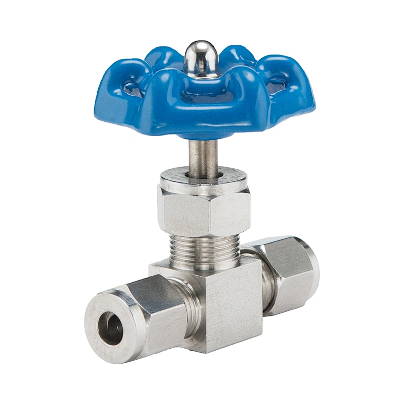 Compression Tube Needle Valves Double Ferrule Adjustable 1/4 inch High Pressure 10000 PSI Needle Valve