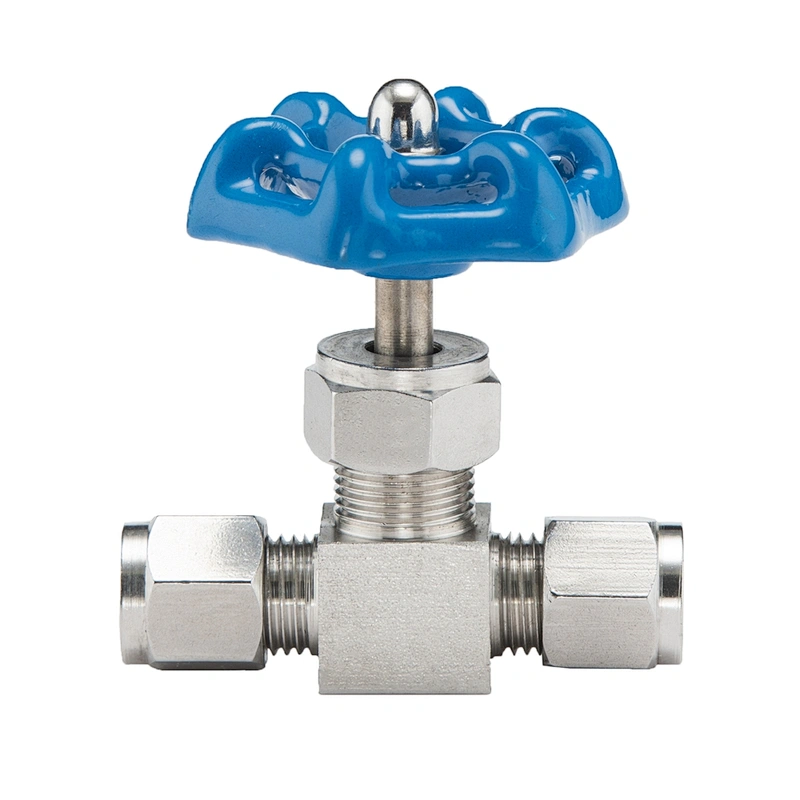 Compression Tube Needle Valves Double Ferrule Adjustable 1/4 inch High Pressure 10000 PSI Needle Valve