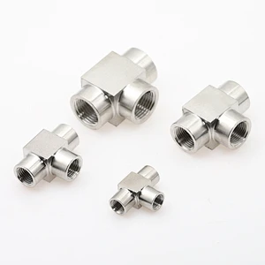 TONY Hydraulic Plumbing Fitting Stainless Steel Female Thread 3 Way Pipe Fitting