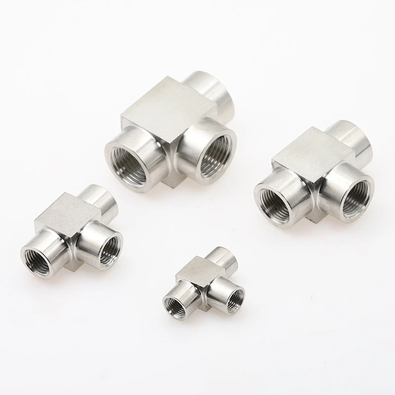 TONY Hydraulic Plumbing Fitting Stainless Steel Female Thread 3 Way Pipe Fitting
