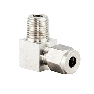 Double Ferrule Compression Gas Pipe Fitting Elbow Stainless Steel Union Elbow Tube Fitting