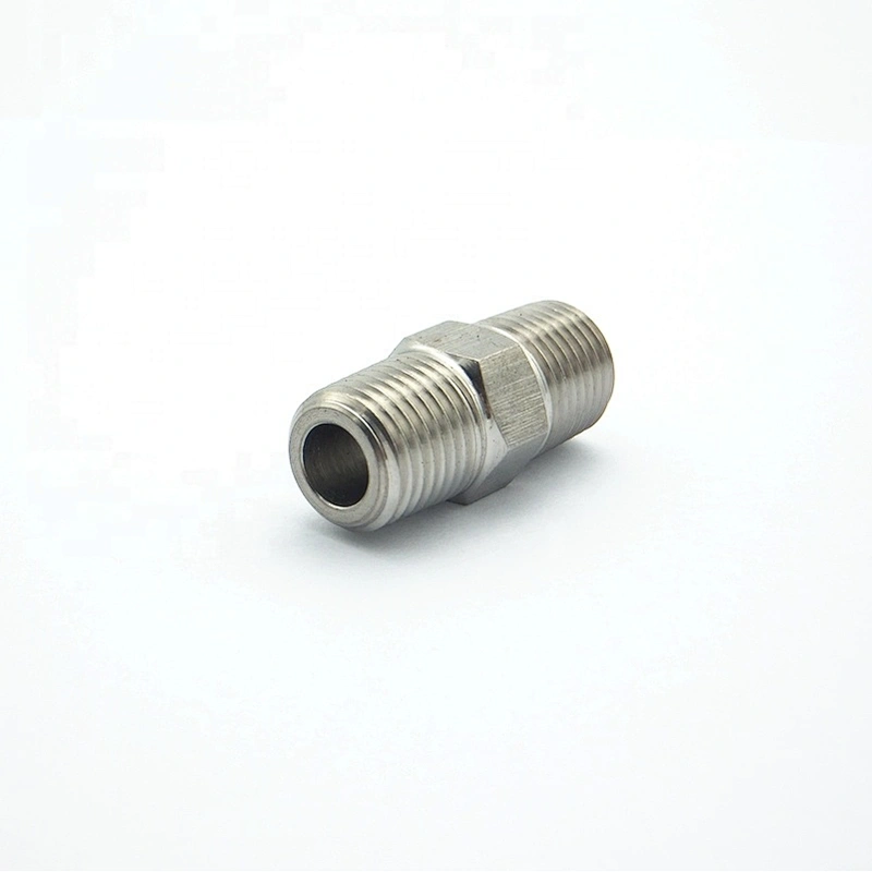 3/8'' NPT Male Hex Nipple High Pressure SS316 Tube Connector Fitting