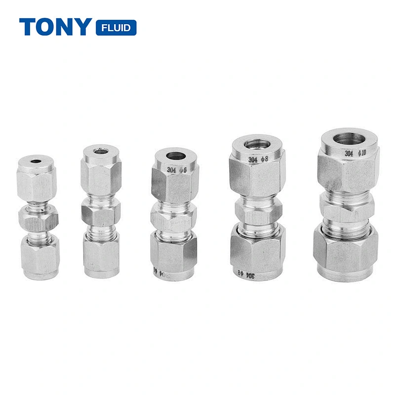 Compression Stainless Steel 1 1/2 Straight Union Tube Fitting