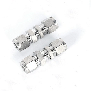 High Pressure Industry Stainless Steel Union Double Ferrule Bulkhead Tube Fitting