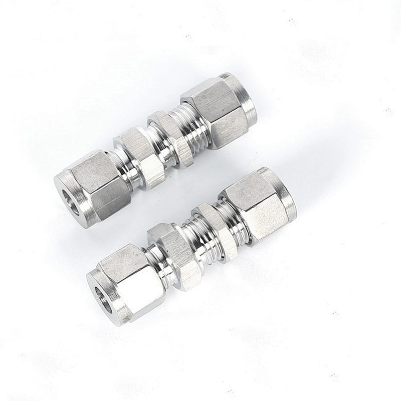 High Pressure Industry Stainless Steel Union Double Ferrule Bulkhead Tube Fitting