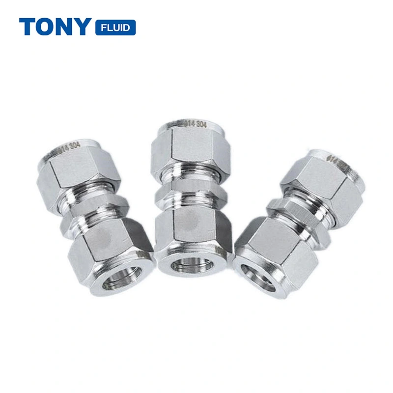 Compression Stainless Steel 1 1/2 Straight Union Tube Fitting