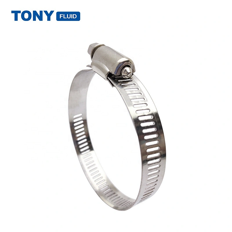 High Pressure Stainless Steel Adjustable Hydraulic Hose Clamp American Worm Type Bolts Clamp