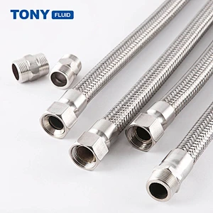 Heat Resistant Stainless Steel Braided Steam Gas Hose High Pressure Metal Flexible Hose Pipe