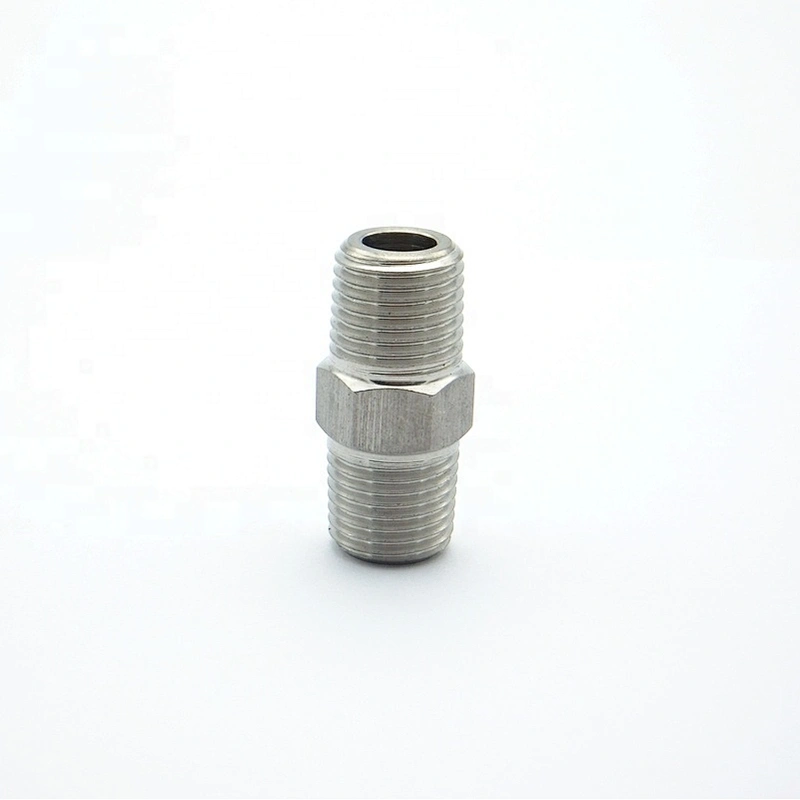 3/8'' NPT Male Hex Nipple High Pressure SS316 Tube Connector Fitting