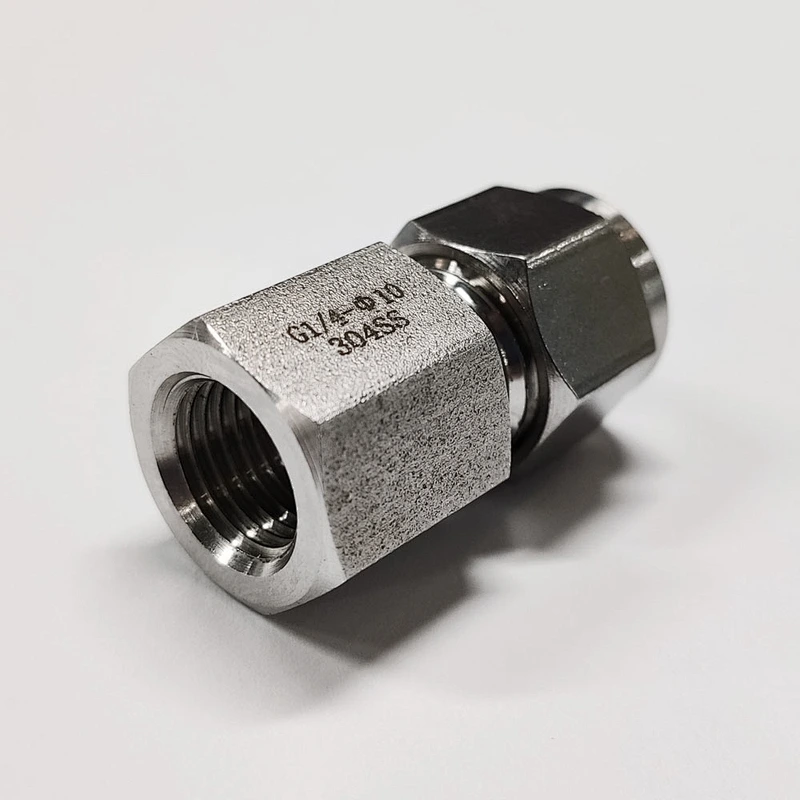 High Pressure Stainless Steel NPT Thread Female Connector Double Ferrule Tube Pipe Fitting