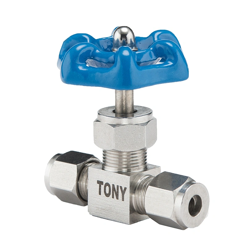 Compression Tube Needle Valves Double Ferrule Adjustable 1/4 inch High Pressure 10000 PSI Needle Valve
