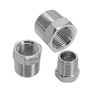 High Pressure Female Threaded Pipe Fittings Hex Reducing Bushing Stainless Steel Fitting