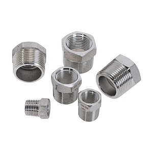 3/8  1/8 NPT Threaded Bushing Reducer Stainless Steel Male Female Screw Union Pipe Fitting