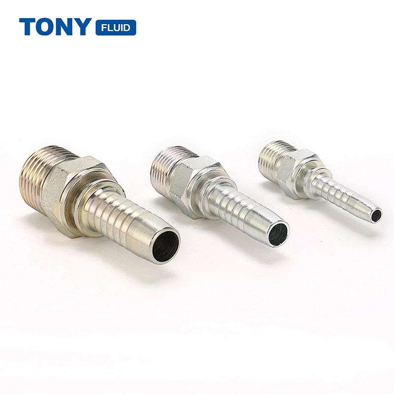 Stainless Steel Hydraulic NPT Male Thread Hose Connector Adapter Compression Hose Pipe Fitting