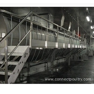 Large Spiral Pre-chiller machine for Poultry processing plant machinery