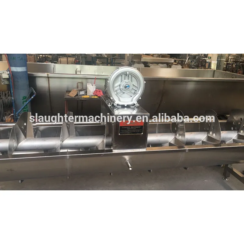 high quality halal poultry screw chilling machine for slaughterhouse processing complete line system