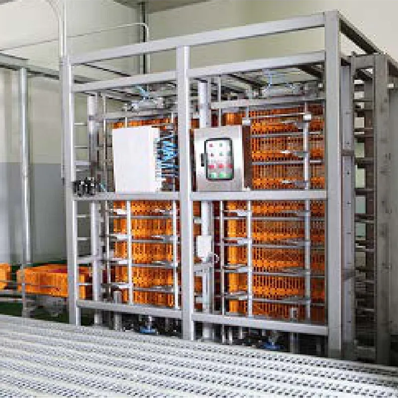 Automatic Crates stack and De-stack machine for slaughter house machinery