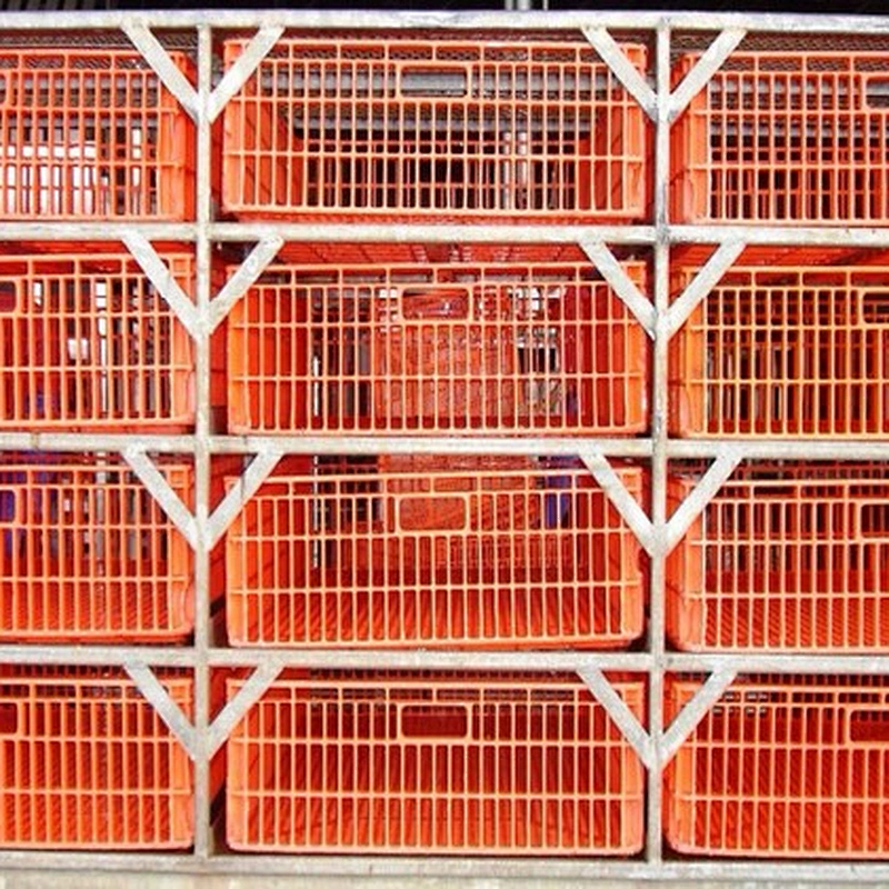 Automatic Crates stack and De-stack machine for Chicken slaughtering house poulry processing line machinery