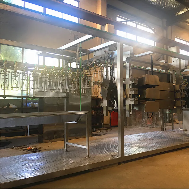 small capacity 300bph 200bph 500bph full automatic compact  poultry slaughtering production line for broiler farm use