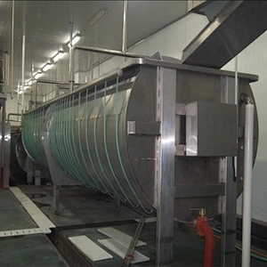 top brand european standard poultry farm broiler abattoir screw chiller machine for chicken slaughterhouse