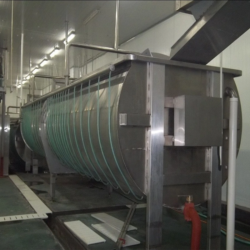 top brand european standard poultry farm broiler abattoir screw chiller machine for chicken slaughterhouse