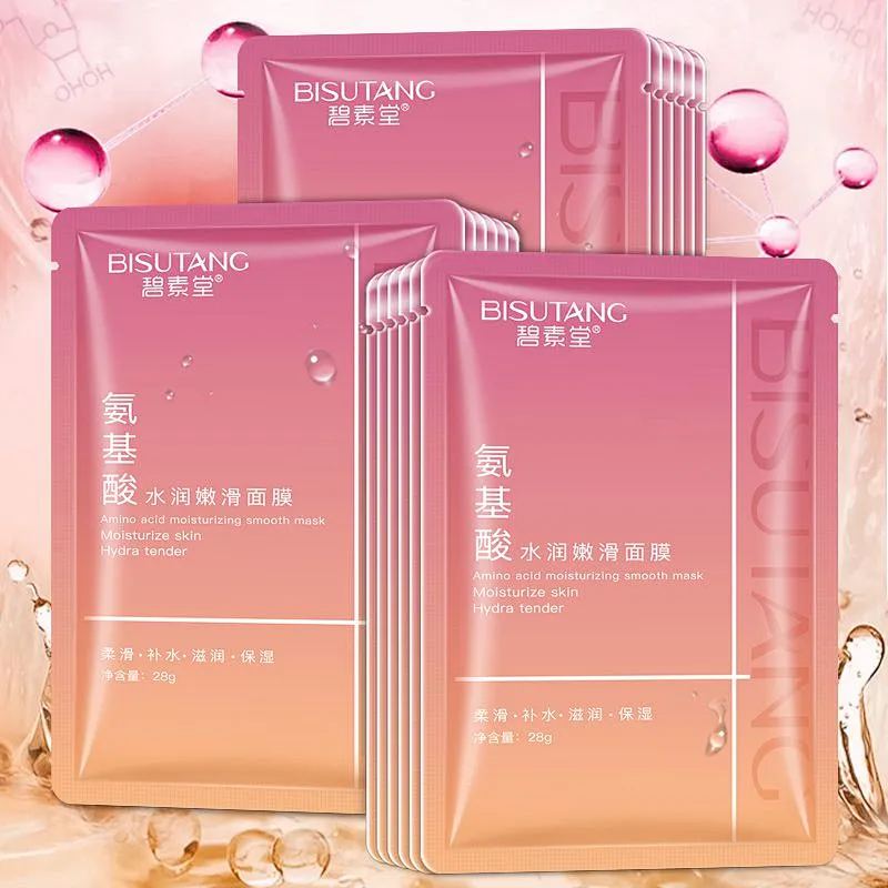 OEM Amino Acid Face Mask Sheet Skin Care Natural Whitening Hydrating Hyaluronic Acid Silk Facial Mask