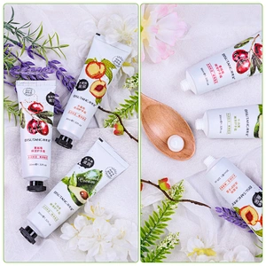 BISUTANG hand cream private label 6 kinds fruit aroma cranberry avocado peach iris cherry fir tree organic hand cream