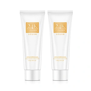 OEM 24k gold amino acid face cleanser deep cleanse face wash facial cleanser for dry skin