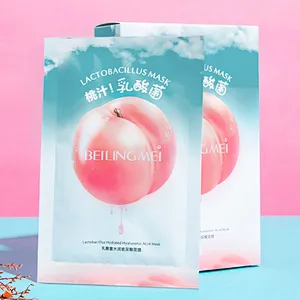 OEM Wholesale Lactobacillus peach face mask sheet natural skincare facial yogurt jelly mask